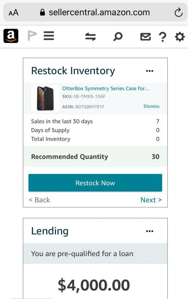 Amazone seller account