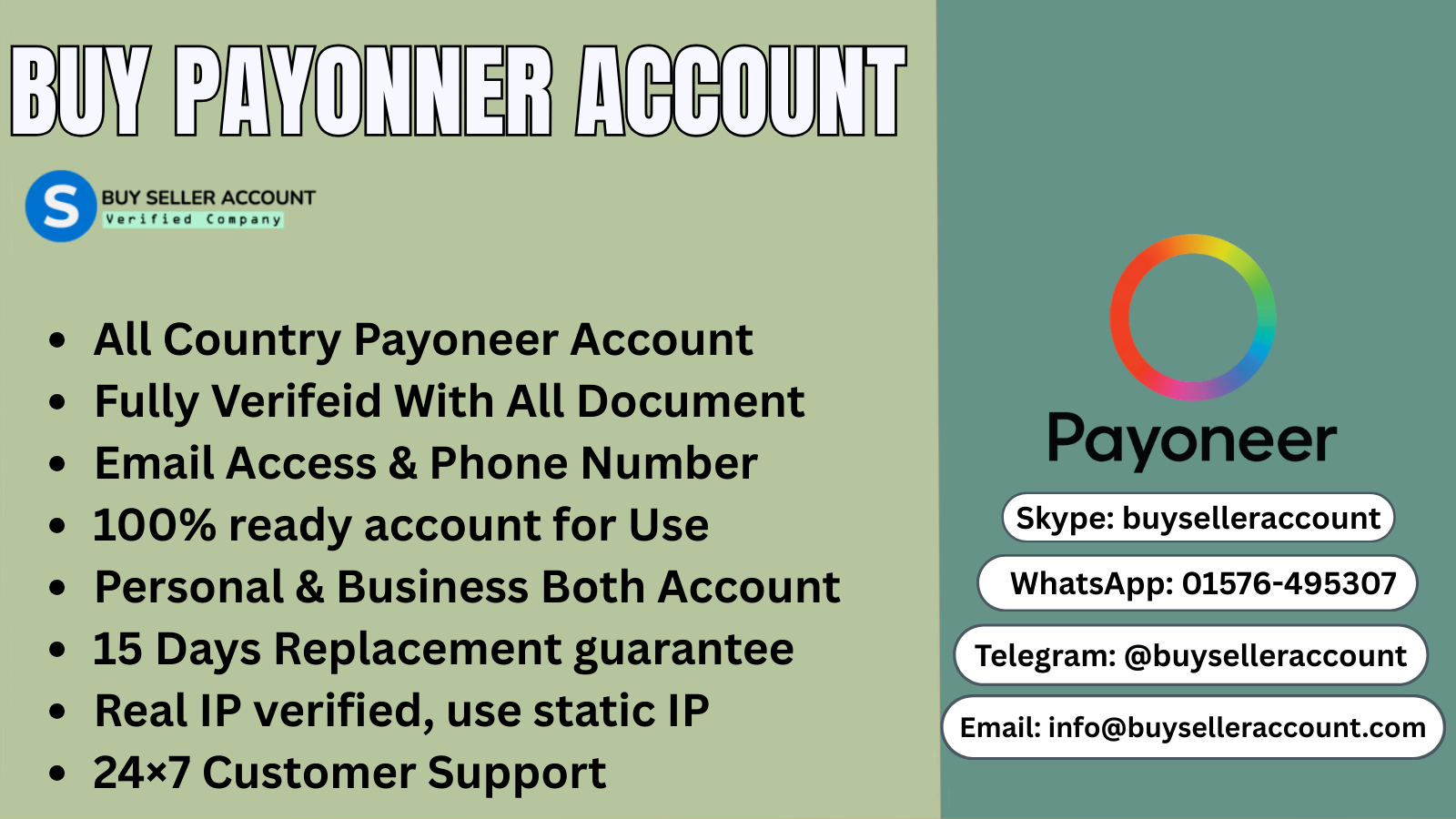 Buy Verified Payoneer Account